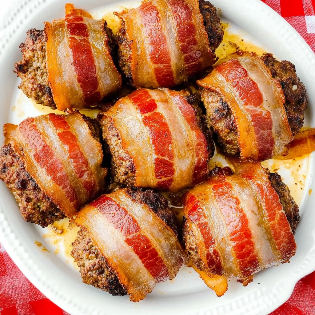 Mini Turkey Bacon Wrapped Meatloaf Recipe