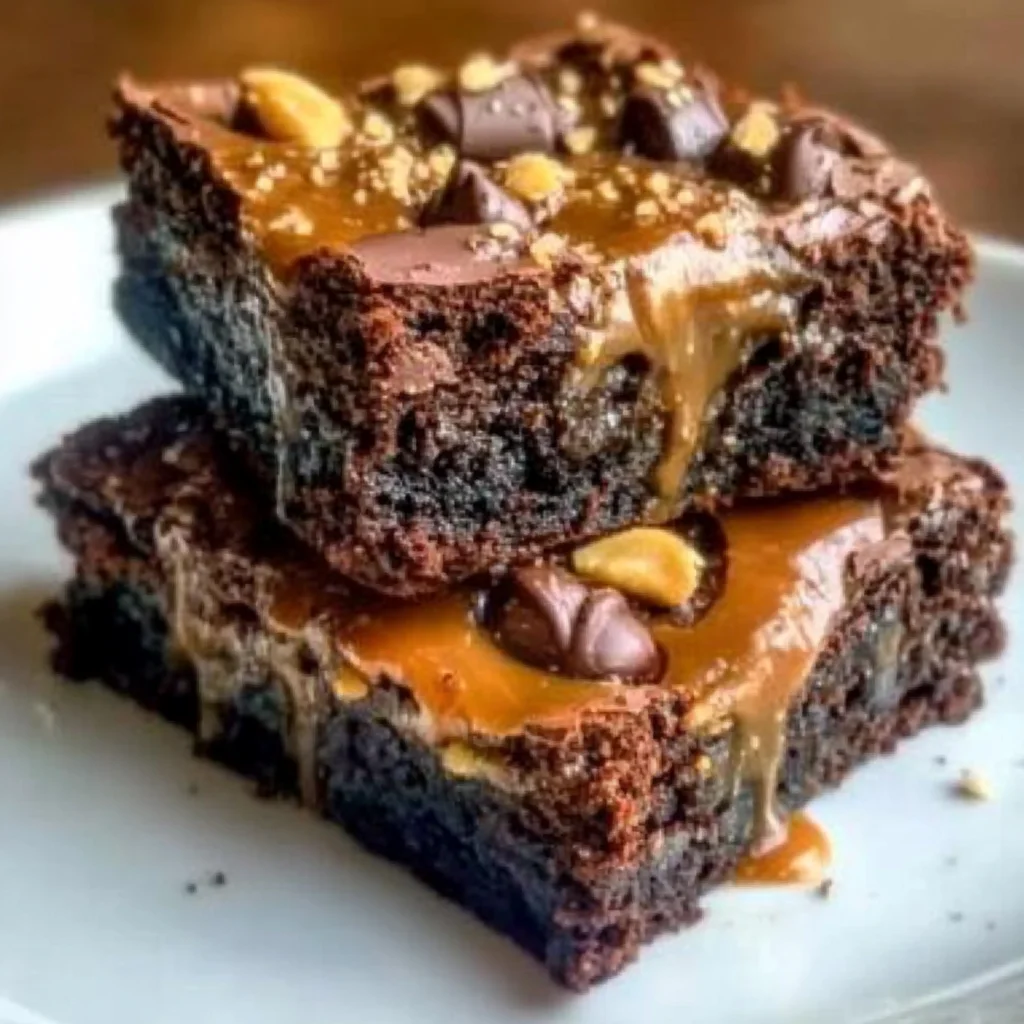 Outrageous Snickers Brownies