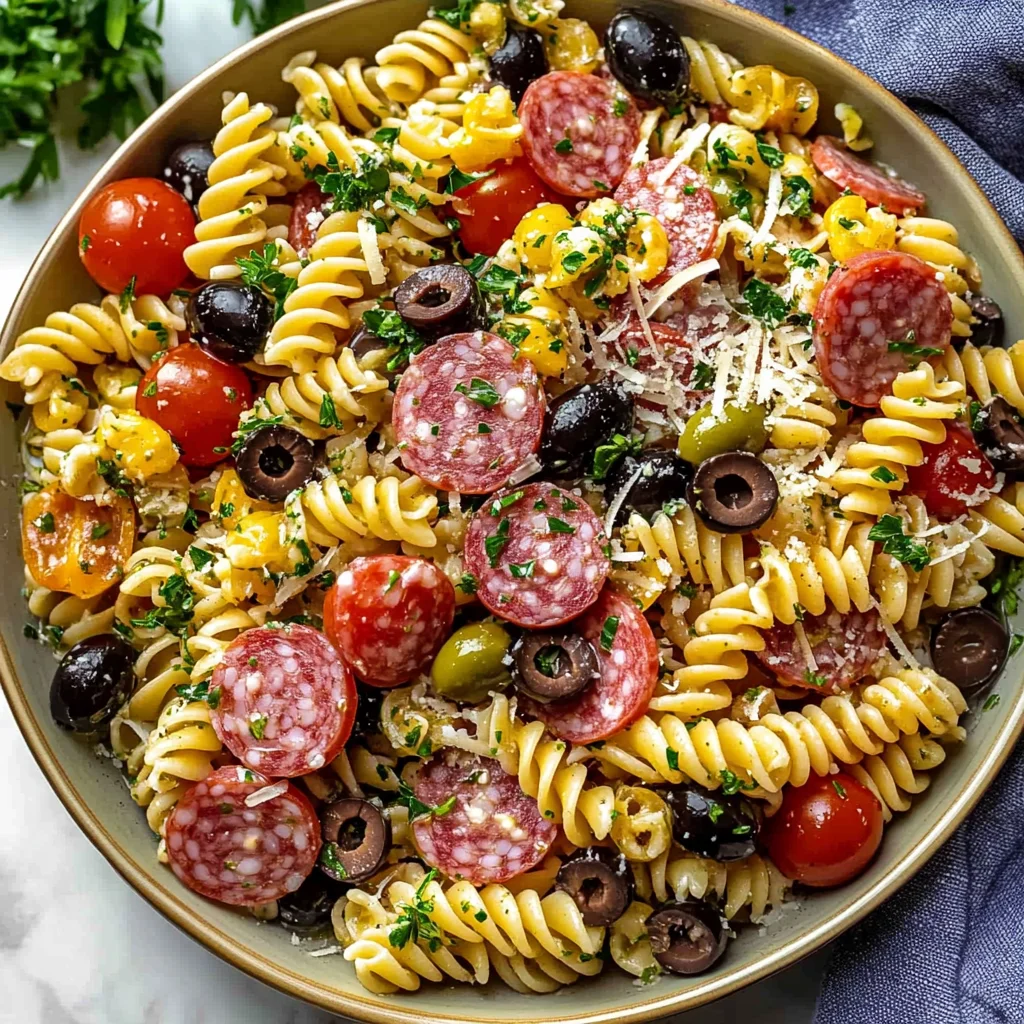 Quick Italian Pasta Salad (with 1 Secret Ingredient) - Alrightwithme
