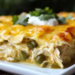 Quick and Easy Green Chile Chicken Enchilada Casserole