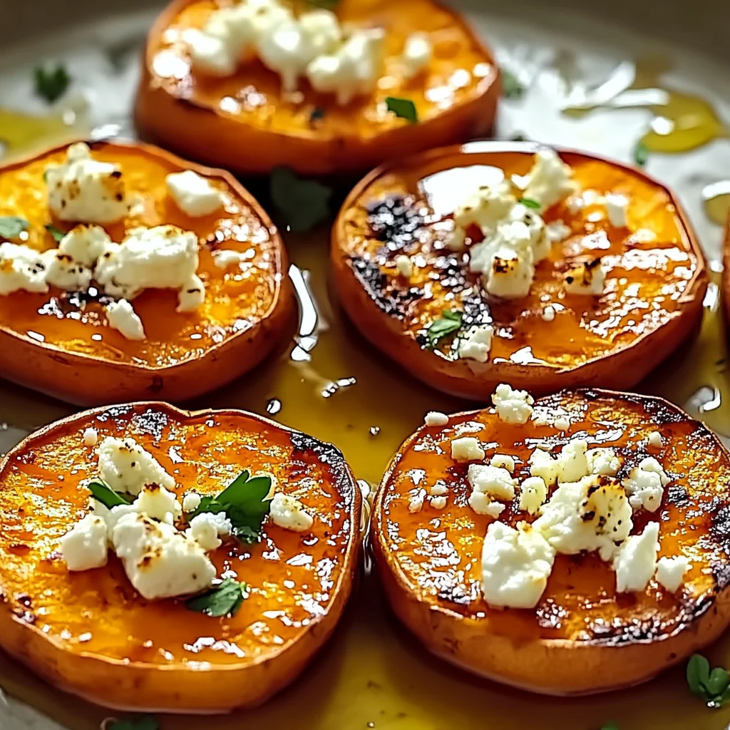 Roasted Sweet Potato Rounds with Honey & Feta Bliss