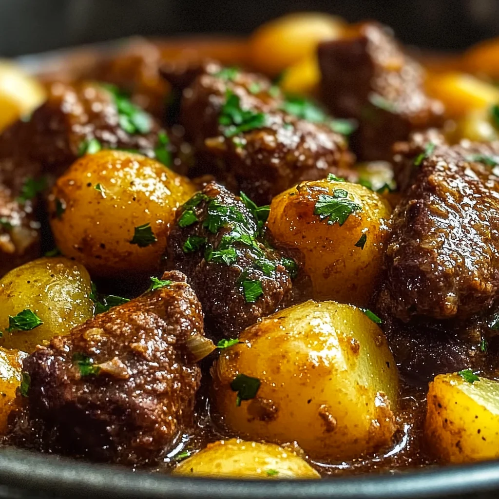 Slow Cooker Garlic Butter Beef