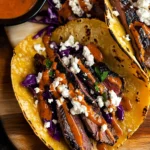 Steak Tacos with Chipotle Sauce & Roasted Cabbage Slaw