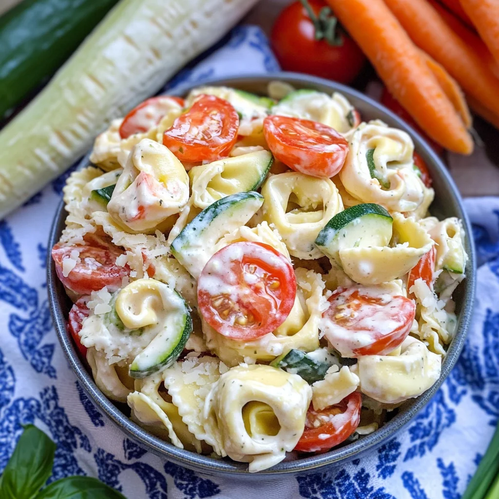 Summertime Tortellini Pasta Salad With Vegetables