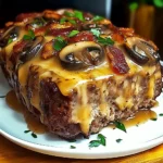 Swiss Turkey Bacon Mushroom Meatloaf