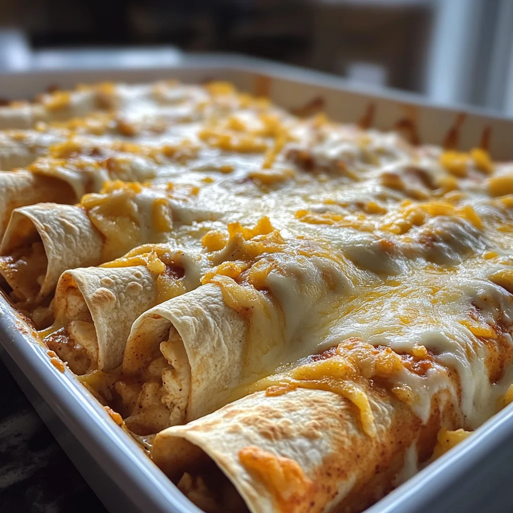 38g Protein Chicken Enchiladas with Dreamy White Sauce