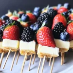 Berry Cheesecake Dessert Kabobs
