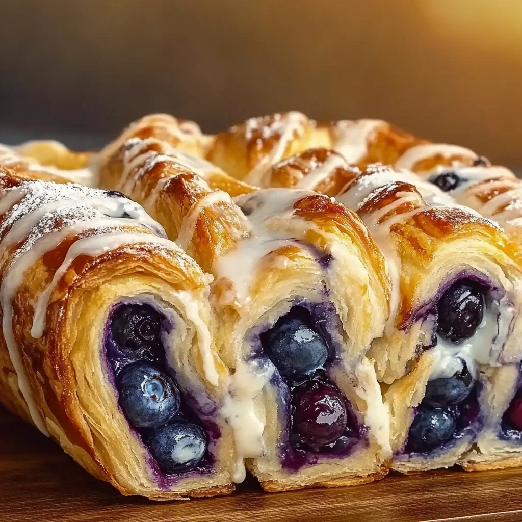 Blueberry Cream Cheese Pastry Braid Recipe