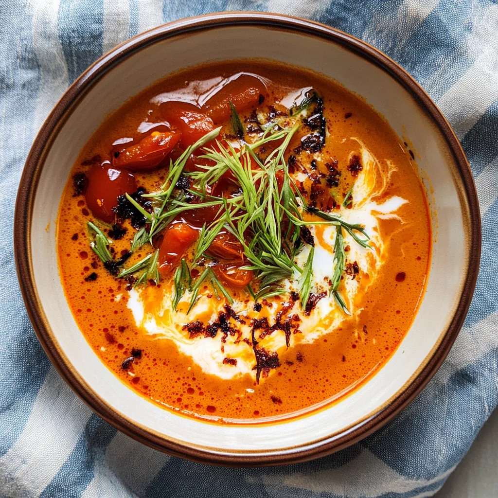 Caramelized Gochujang Tomato Soup