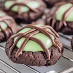 Chocolate Mint Thumbprint Cookies