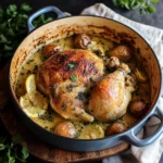 Creamy Lemon and Herb Pot Roasted Chicken