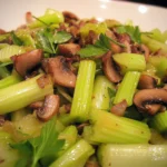 Jennie's Roasted Celery And Mushrooms