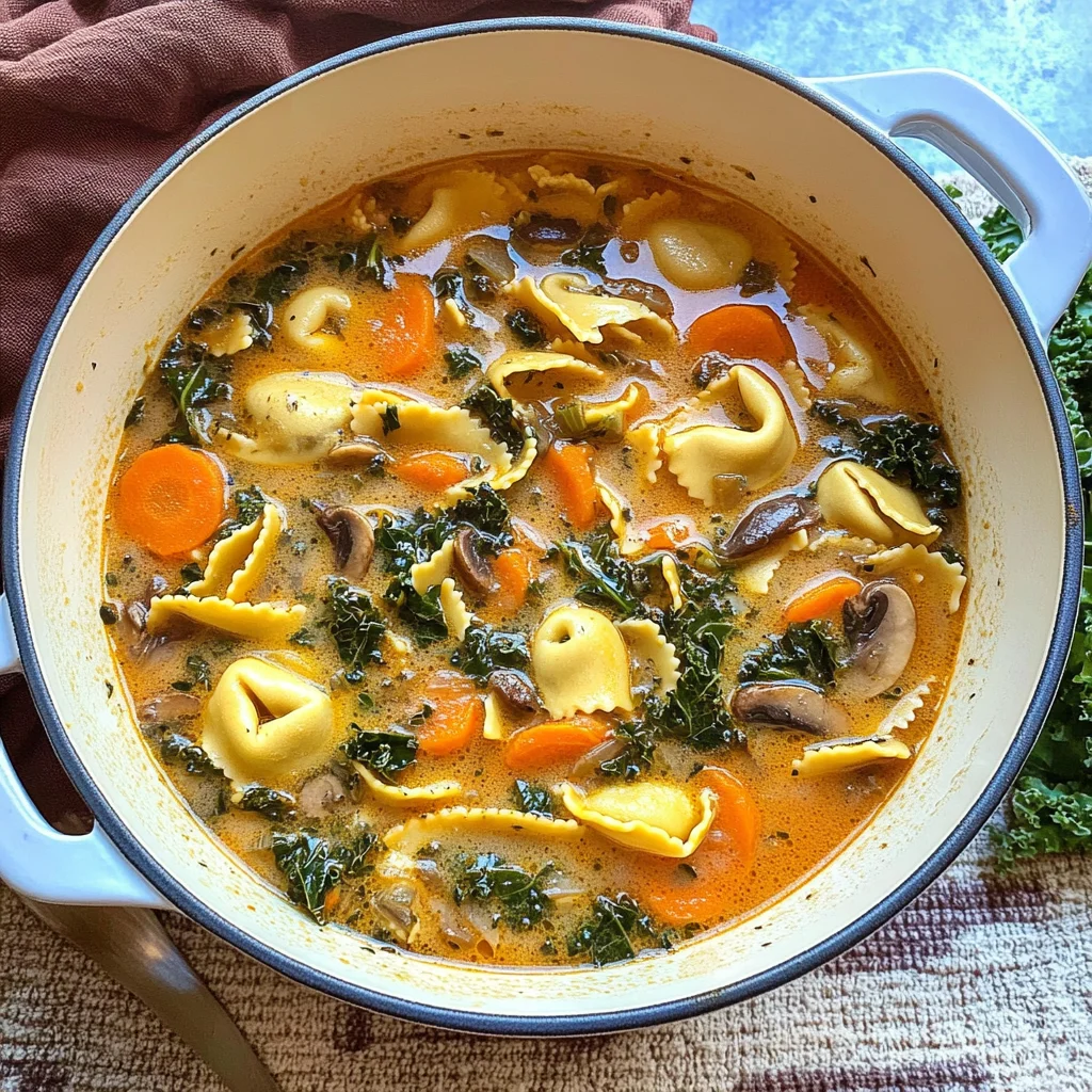 One Pot Vegetable Tortellini Soup