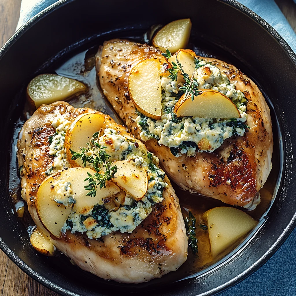 Pear and Gorgonzola Stuffed Chicken