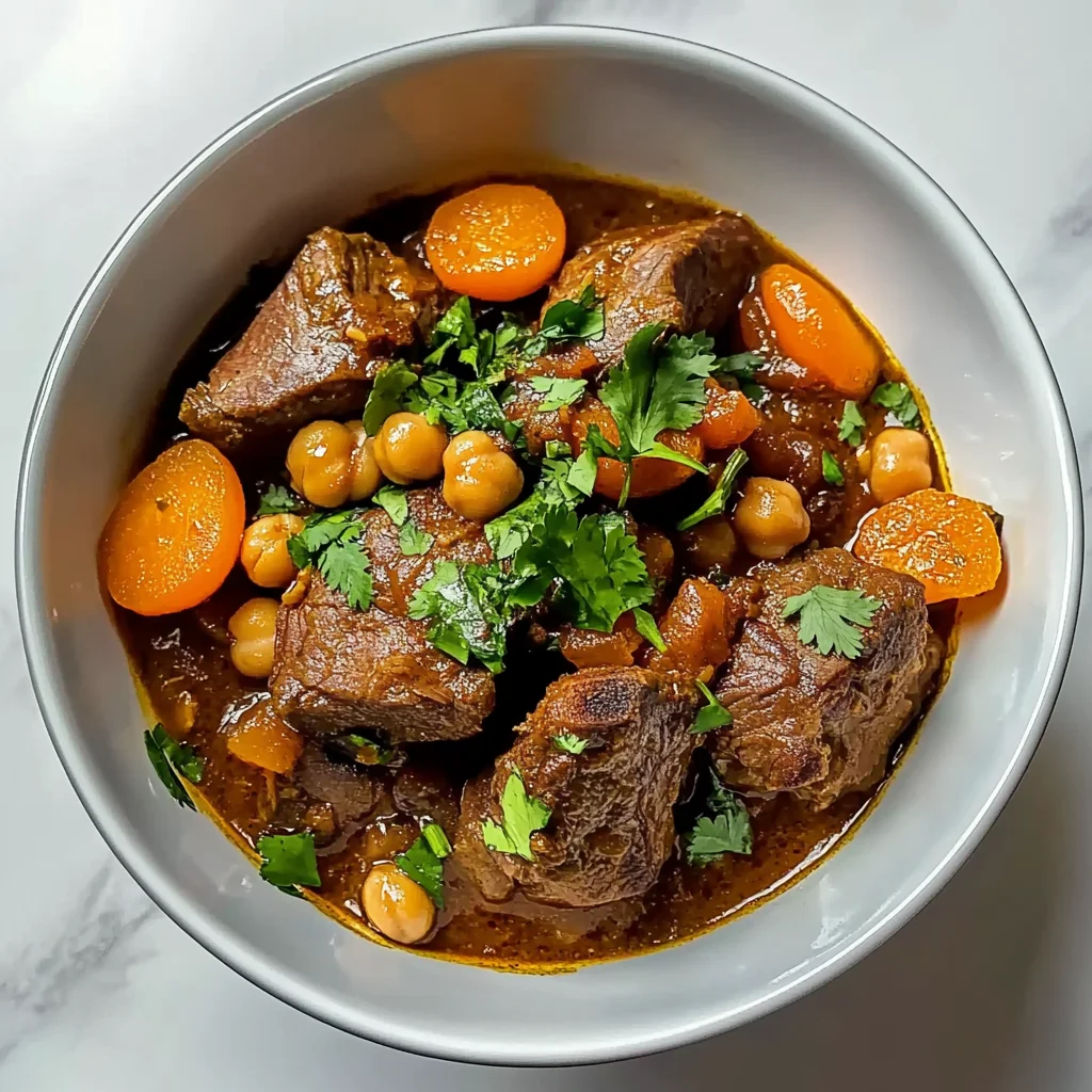 Slow Cooker Moroccan Lamb Tagine with Apricots