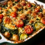 Spinach Zucchini Chickpea Bake