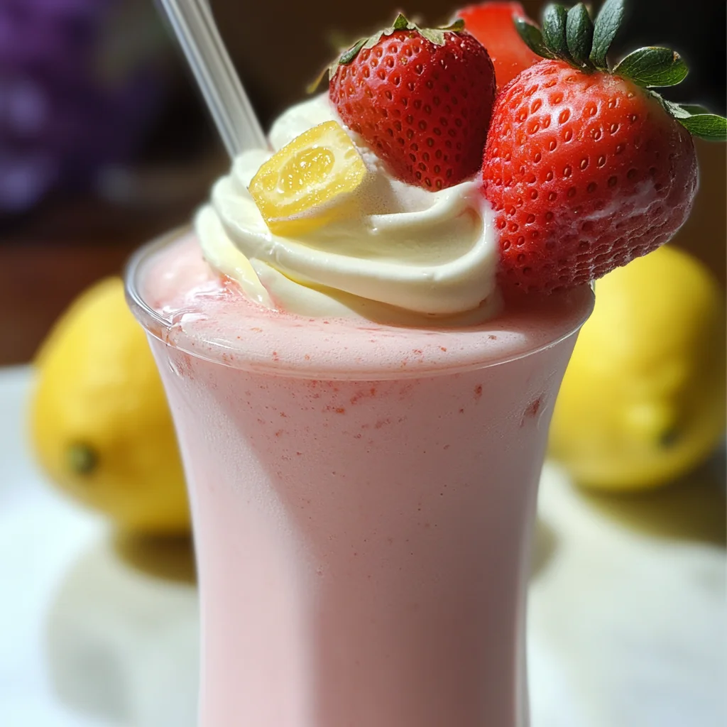 Strawberry Frosted Lemonade.