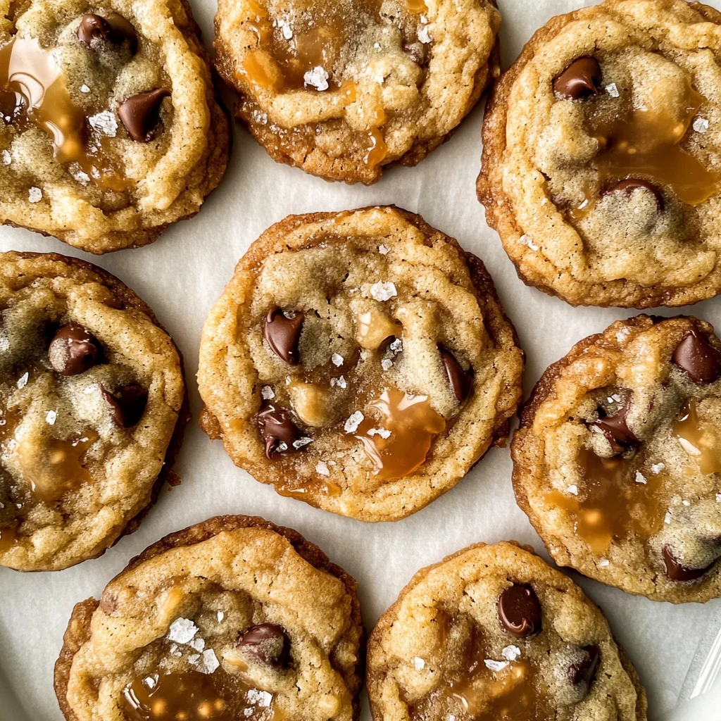 The Best Chewy Salted Caramel Chocolate Chip Cookies