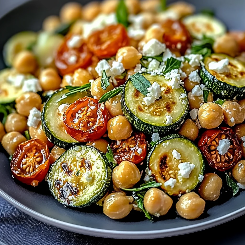 Best Roasted Zucchini Chickpea Salad