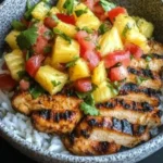 Chicken Bowl with Pineapple Salsa