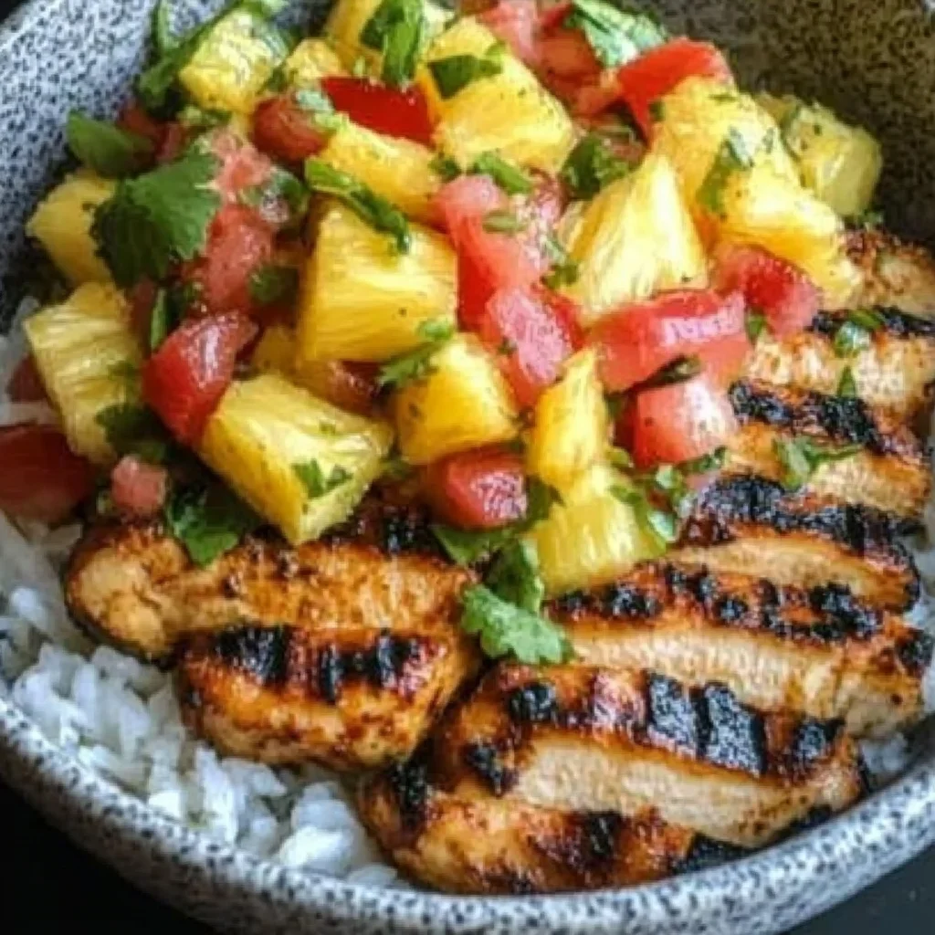 Chicken Bowl with Pineapple Salsa