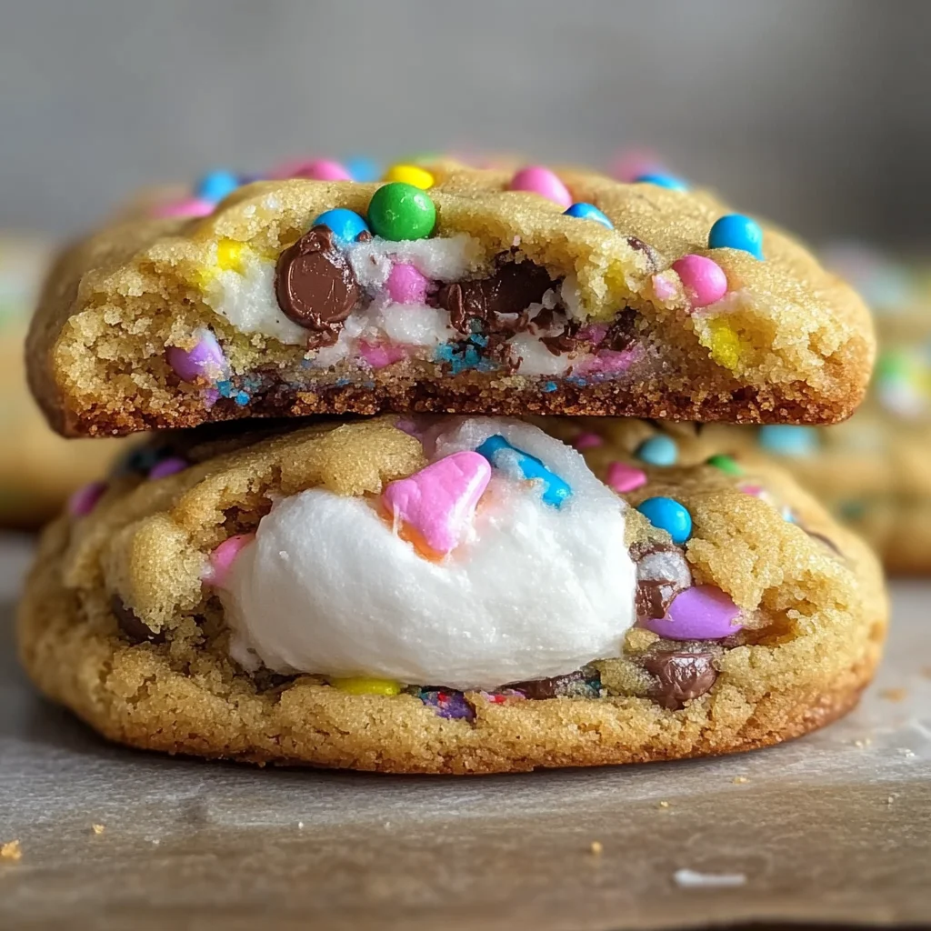 Chocolate Chip Peep Stuffed Easter Cookies