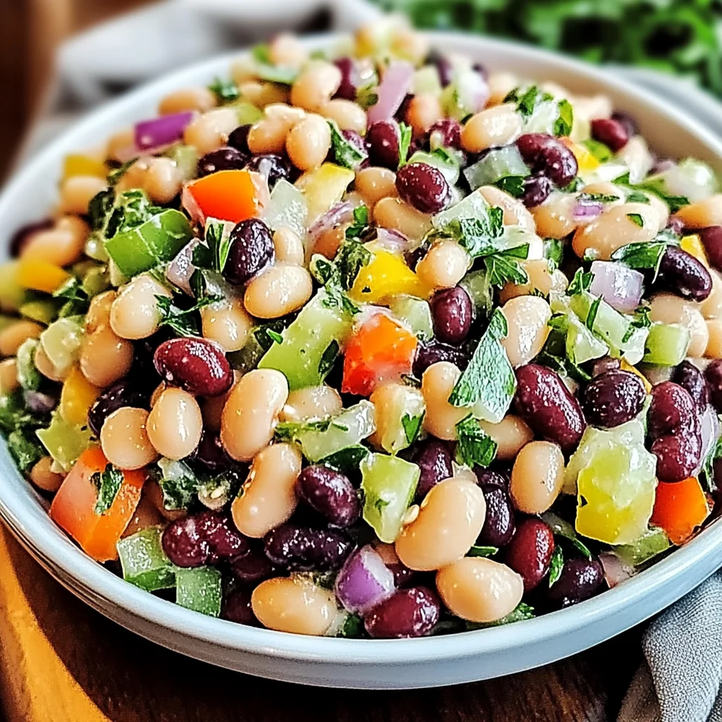 Five Bean Salad with Garlicky Mustard Dressing Recipe