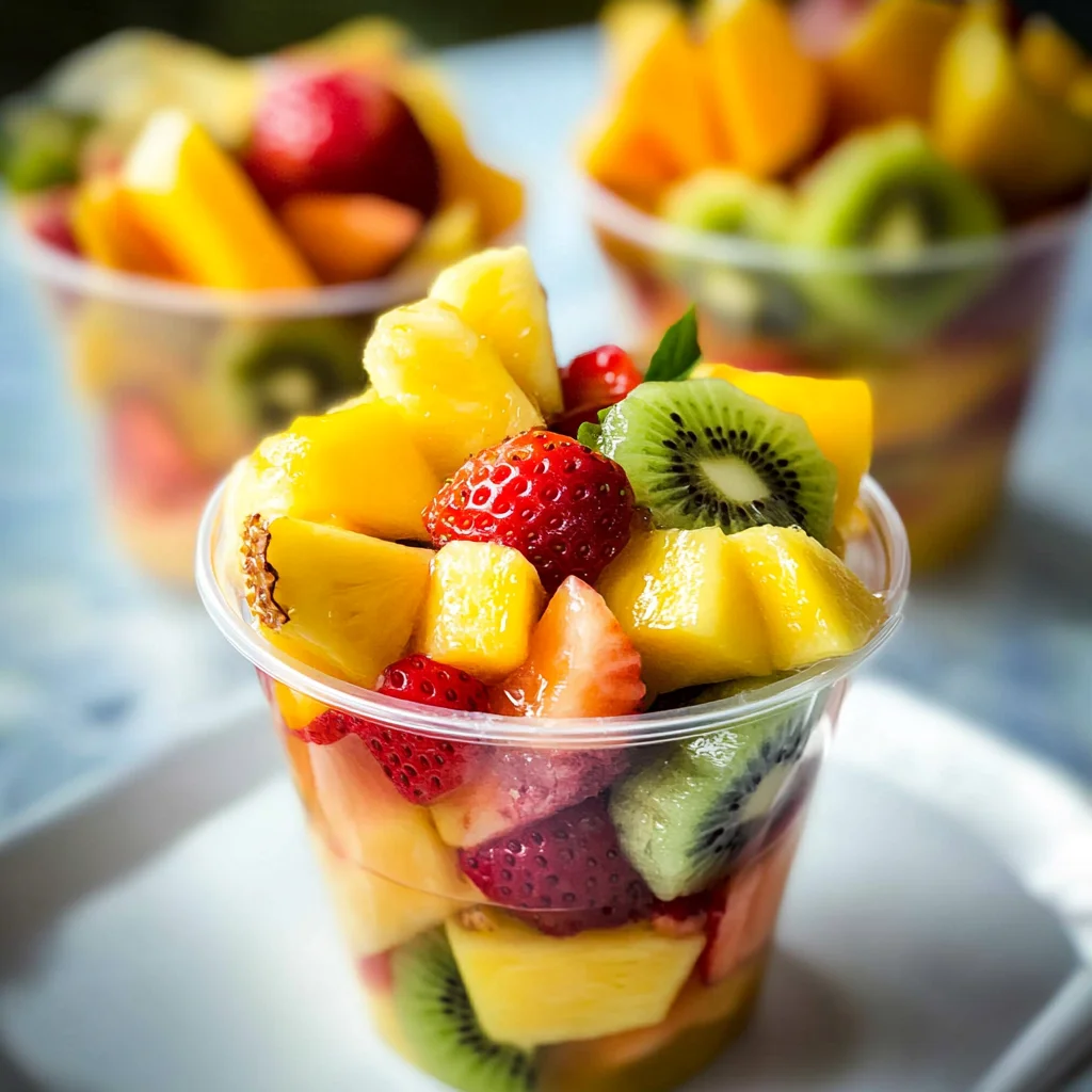 Homemade Tropical Fruit Cups