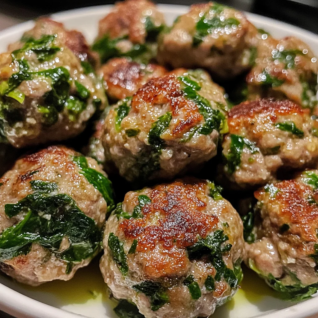 Juicy Spinach & Garlic Meatballs: Total Comfort