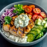 Mediterranean Chicken Bowl with Rice for a Flavorful Feast
