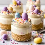 Mini Easter Cheesecake Jars - A Cute, No-Bake Spring Dessert
