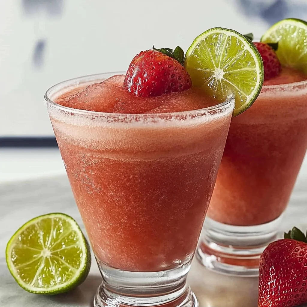 Nonalcoholic Strawberry Margaritas