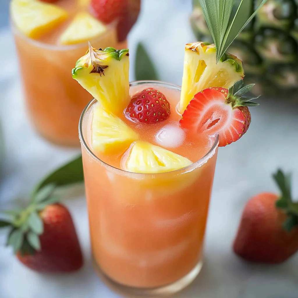 Pineapple Strawberry Agua Fresca