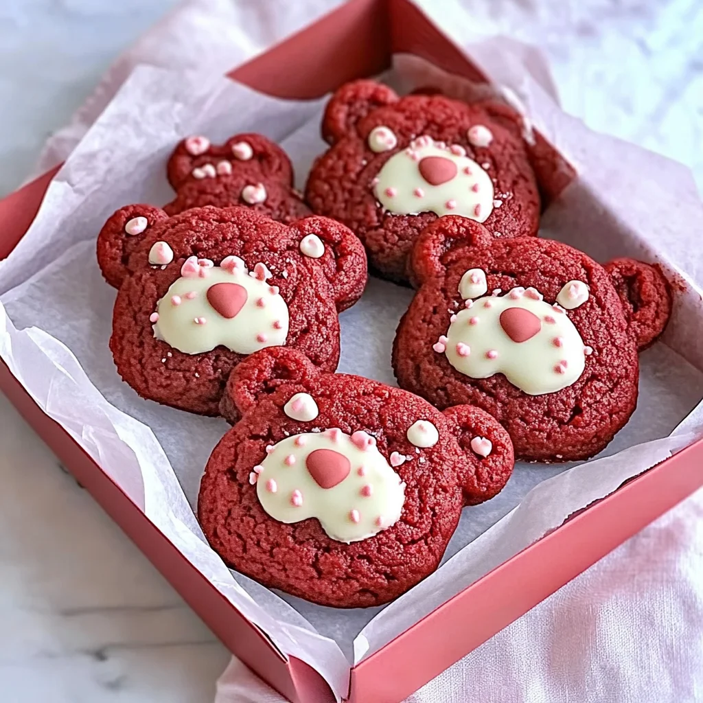 Tasty Red Velvet Bear Cookies