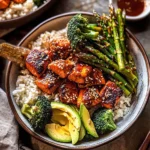 35 Minute Chili Honey Garlic Salmon Bowls