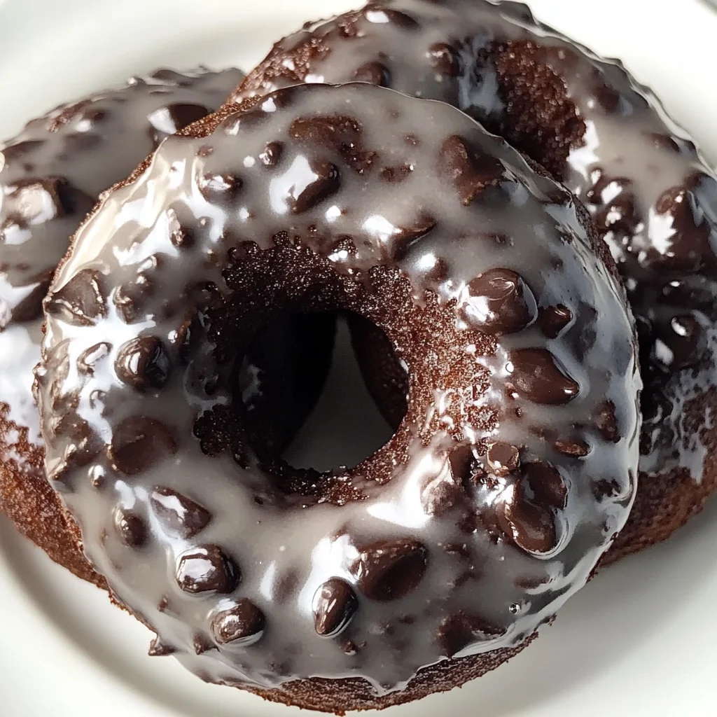 Baked Chocolate Glazed Donuts