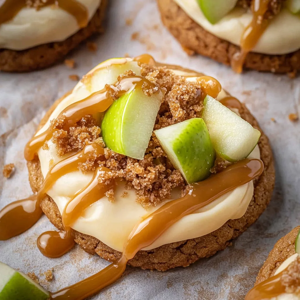 Caramel apple cookies- Crumbl copycat