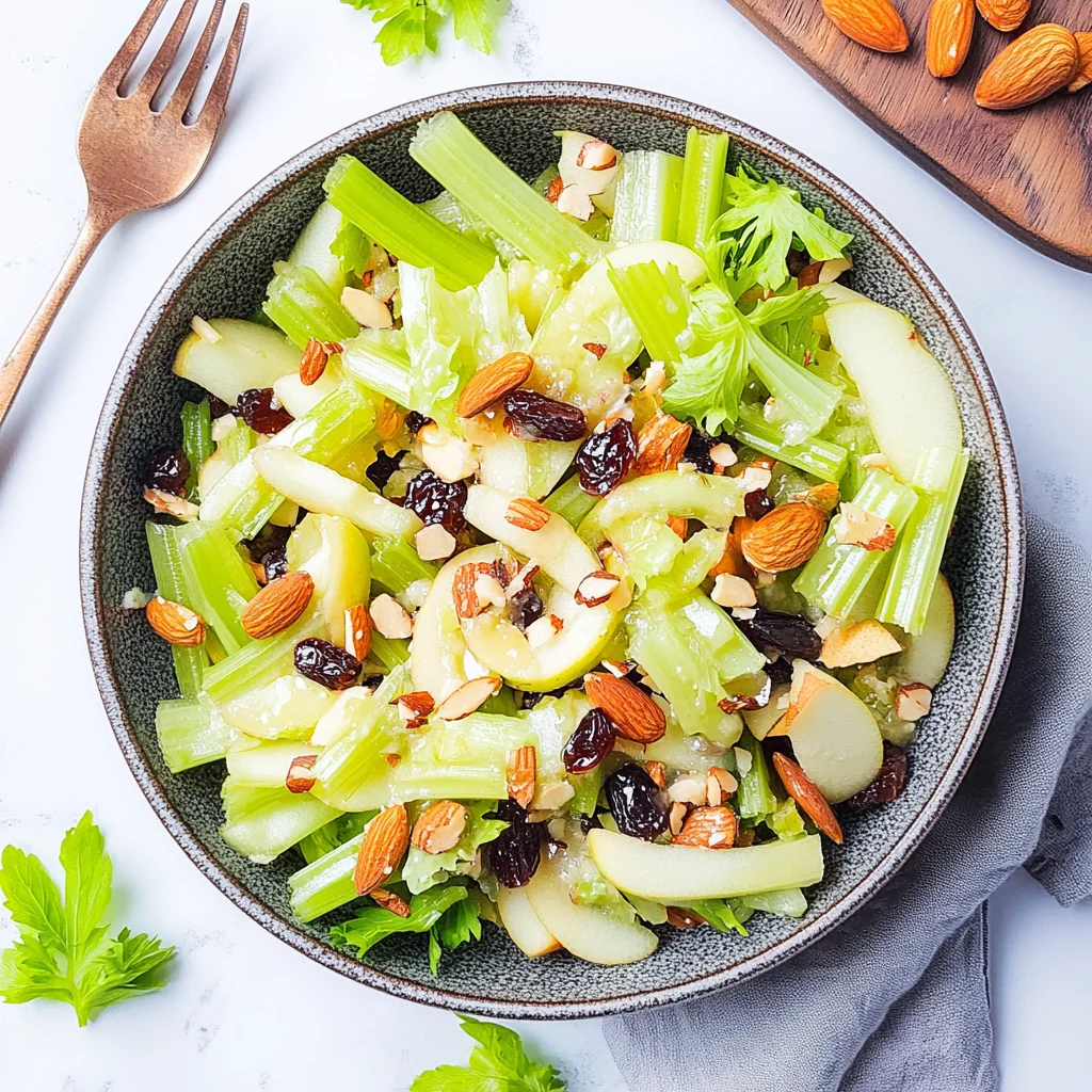 Celery and Apple Salad with Almonds and Dates