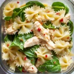 Cold Chicken Spinach Pasta Salad