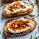 Creamy Goat Cheese & Hot Honey Chili Crisp Crostini Bliss