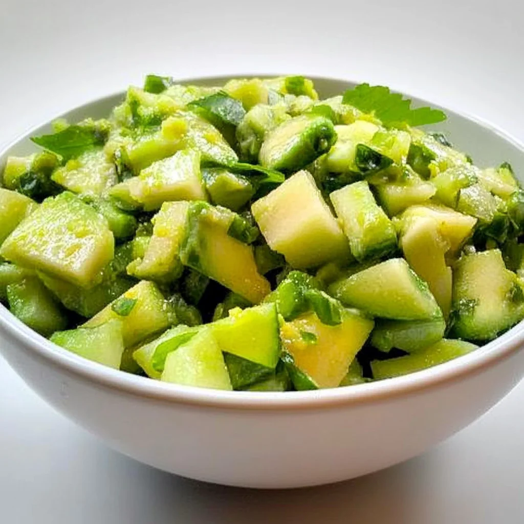 Crunchy apple salad with celery & avocado