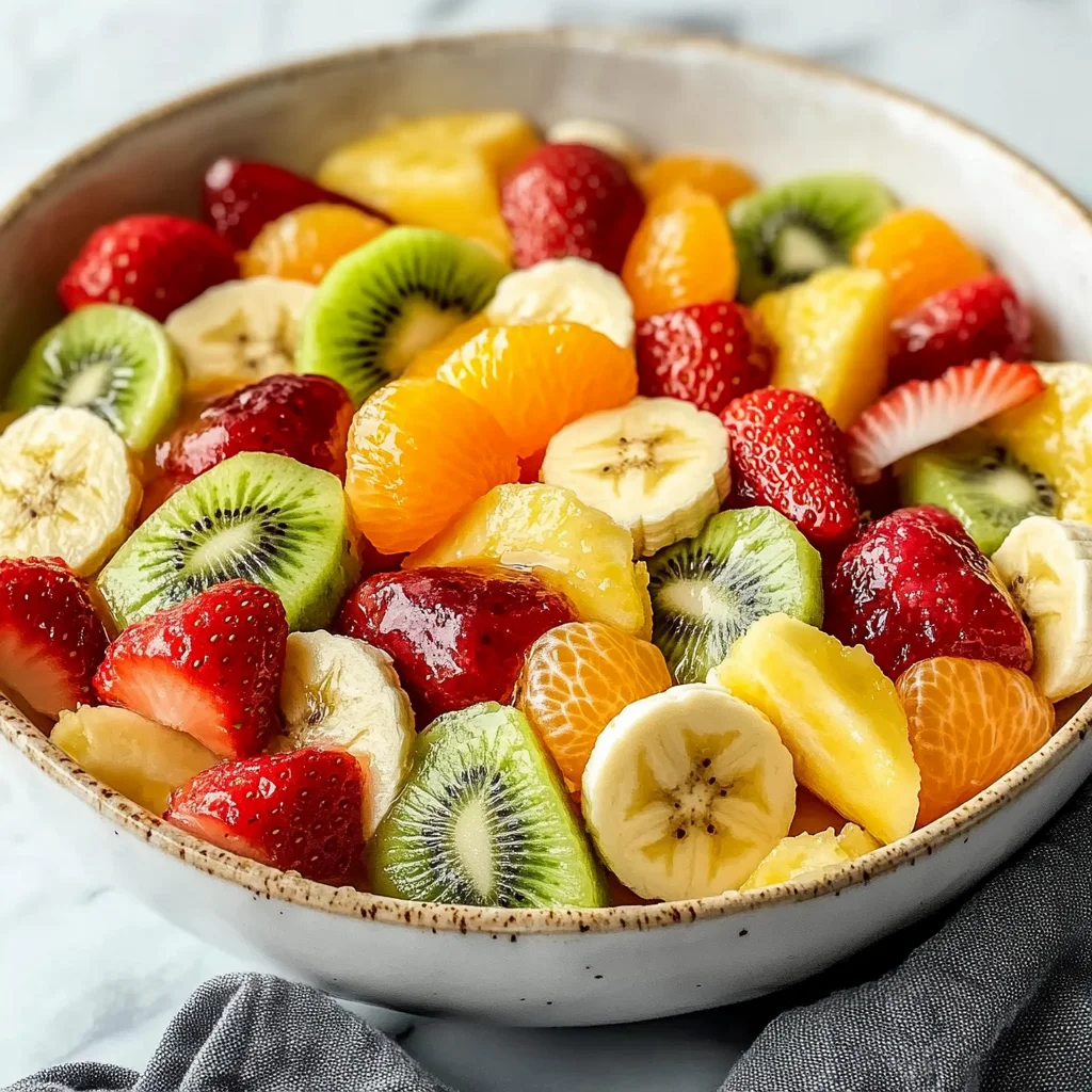 Delicious Easter Fruit Salad with Peach Pie Filling