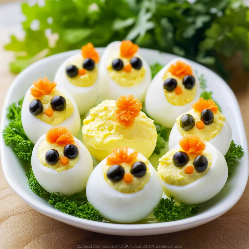 Easter Egg Recipe - Deviled Egg Chicks