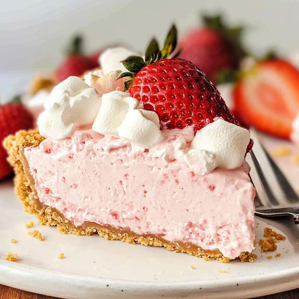Easy Strawberry Marshmallow Pie