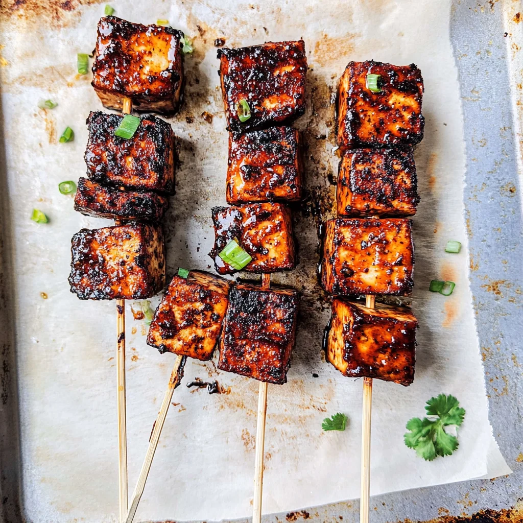 Grilled Cajun and Orange Tofu Skewers