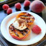 Grilled Peaches with Yogurt & Brown Sugar