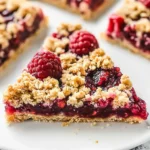 Raspberry Bars with Oatmeal Crumble Topping