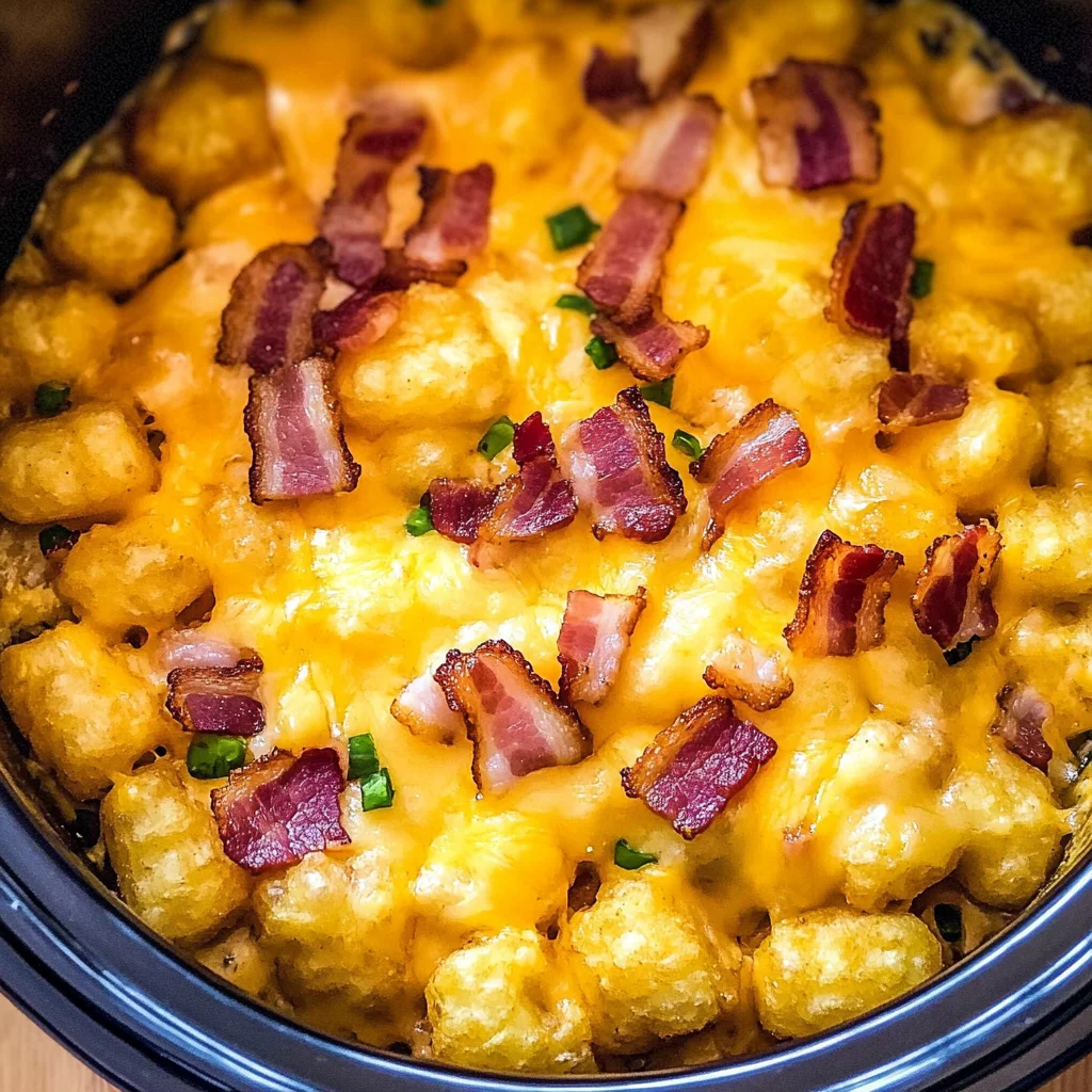 Slow Cooker Tater Tot Casserole Recipe