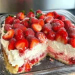 Strawberry Cheesecake Poke Cake