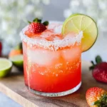 Strawberry Lime Mocktail Margarita